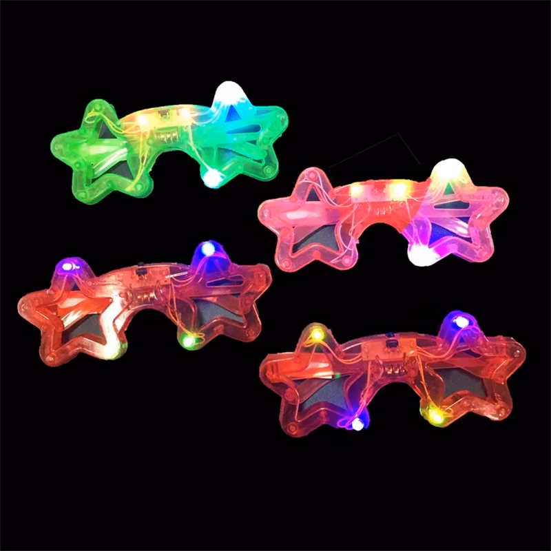 Multi Color Party Star Glasses Neon Light up Sunglasses Best Light up Flashing Glasses for Adults Kids Party Favor