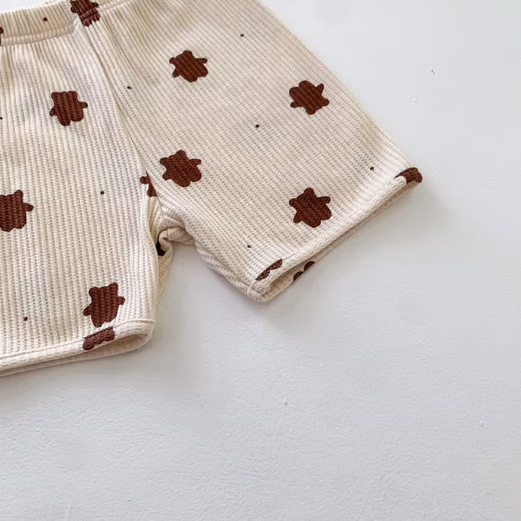 Children′s Sleeveless Suit The Lovely Printing Cotton Baby Two Pieces Baby Wear Baby Clothes Kids Wear