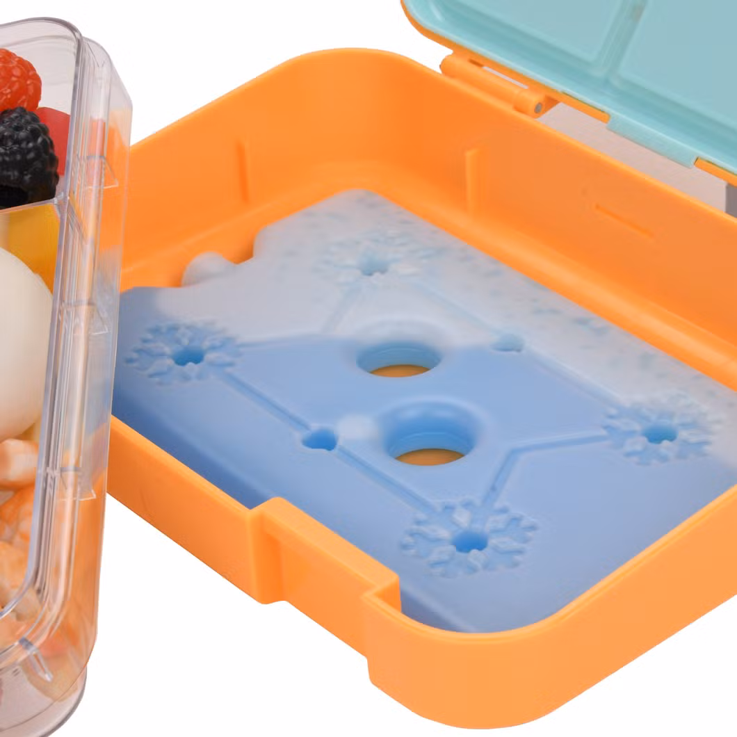 Aohea Blue Tritan ABS PP TPE New Design Box Lunch Plastic Kids BPA Free Food Container Ice Pack Lunch Box