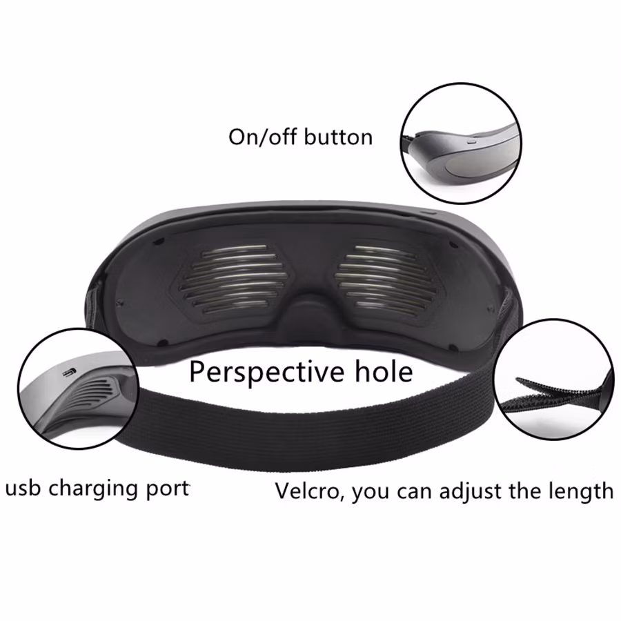 Blue Tooth Programmable Glasses Bar Dynamic Flashing LED Glasses Raves APP Customizable Light up Glass USB Charging