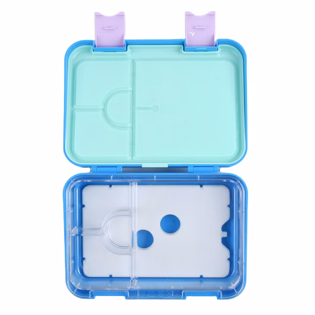 Aohea Blue Tritan ABS PP TPE New Design Box Lunch Plastic Kids BPA Free Food Container Ice Pack Lunch Box