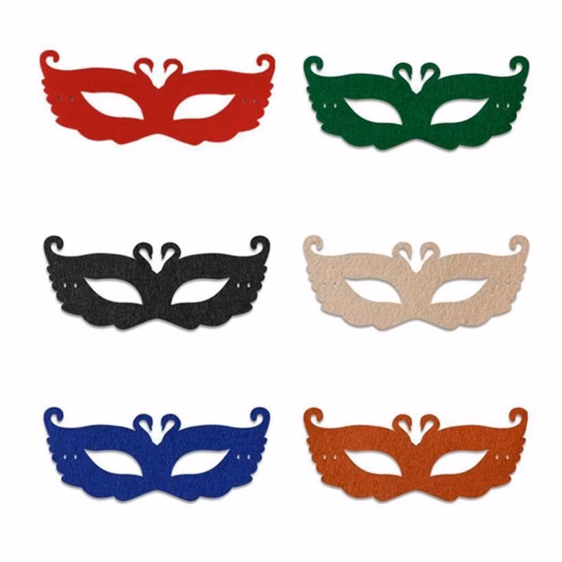 New 2024 Halloween Party Children′s Face Wear Felt Mask School Masquerade Cartoon Mask Decorations