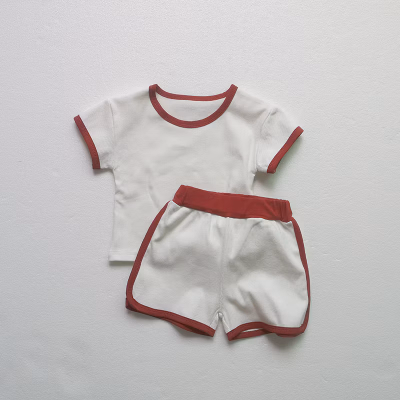 Cotton Children′s Suit Apparel T Shirt Suit Children′s Suit Wear with Customized Logo