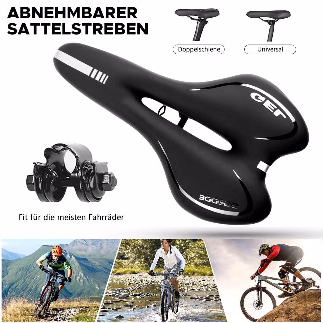 Bike Seat Comfort Bike Saddle with Memory Foam Breathable Soft Bicycle Cushion