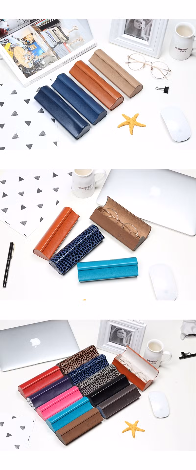 Unique Design, Lightweight and Compact Hard Protective Case with Magnetic Closure for Reading Glasses and Sunglasses