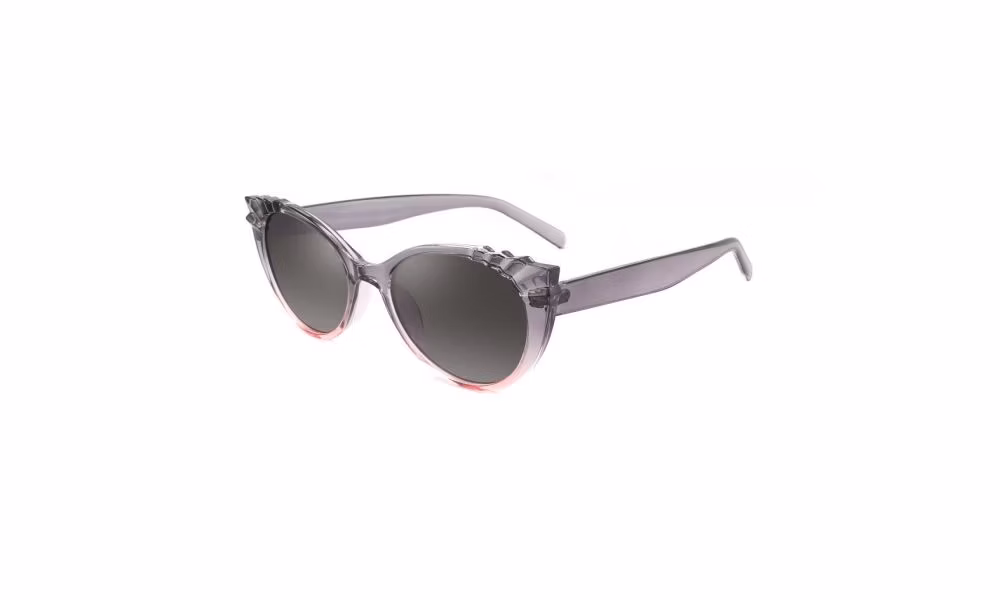 2024 New Arrival Full Rim Cat Eye Style PC Transparent Frame Fashion Unisex Sunglasses with 100% UV400 Polarized Lenses
