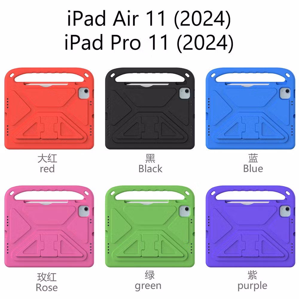 EVA Shockproof Tablet Case for iPad Air 11 2024 M2 Protective Stand Case