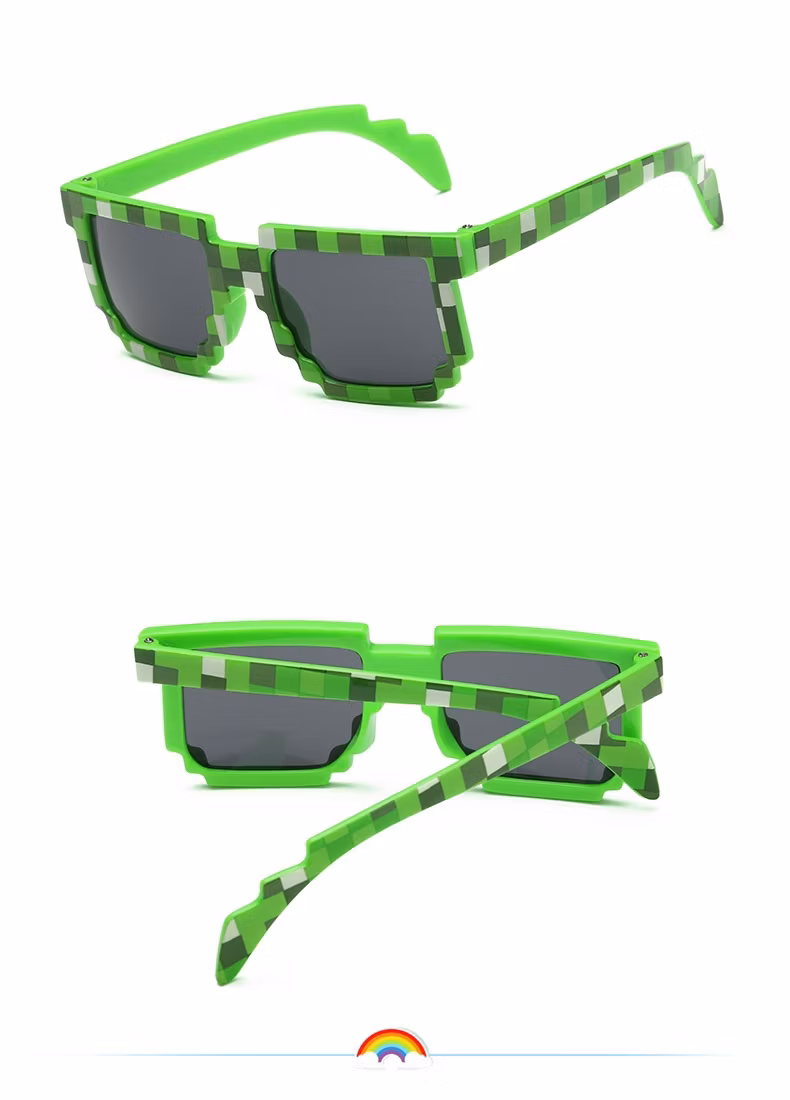 2021 New Mosaic Super Cute Rainbow Lattice Children′ S Sunglasses