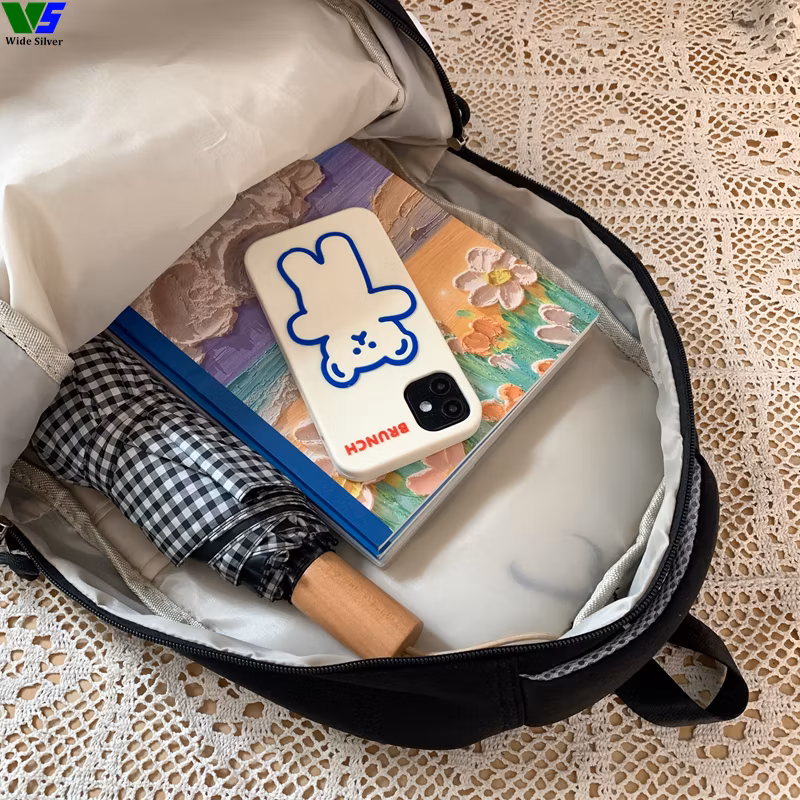 Wide Silver Good Quality Latest Designs Fancy School Backpacks for Kids 2024