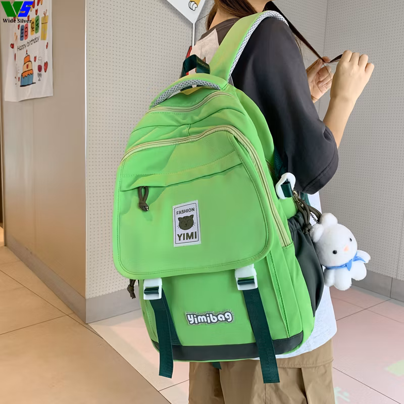 Wide Silver Good Quality Latest Designs Fancy School Backpacks for Kids 2024