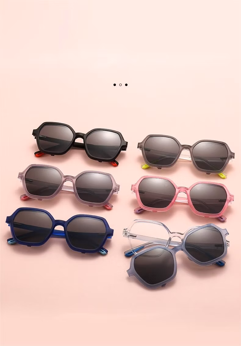 Fashion Design Frame Color Changeable Kids Eyewear with Clip on Sunglasses