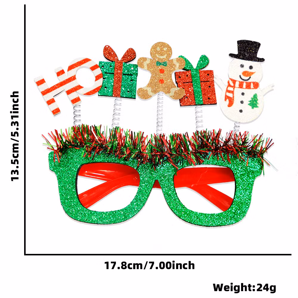 2025 New Santa Claus Christmas Decoration Cartoon Party New Year Glasses Frames