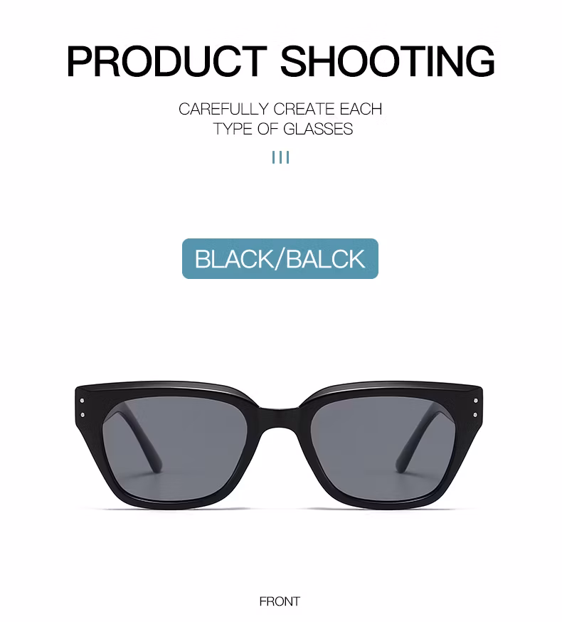 Retro Small Frame Cat Eye Street Photography Sunscreen Sunglasses for Men, UV Resistant High-End Sunglasses for Women, Driving Glasses