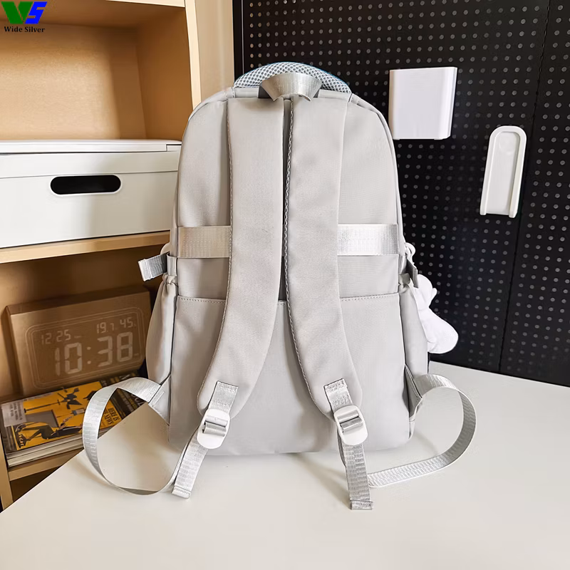 Wide Silver Brand New Beautiful Arrivals Customizable Schoolbag for Kids 2024