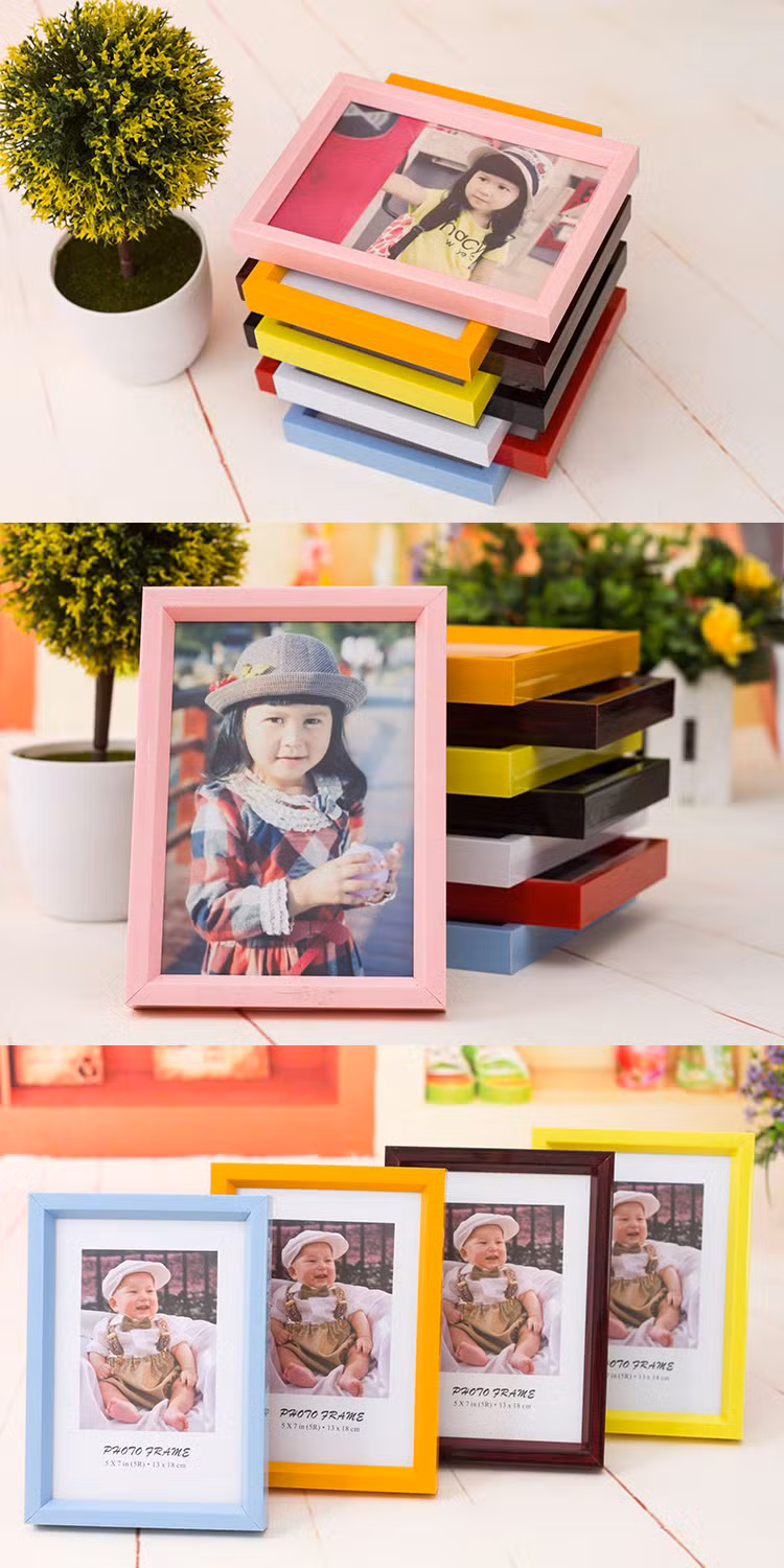 Albums&Accessories Children′s Puzzle Wall Photo Frame Black White Plastic Picture Photo Frame for Home Decor