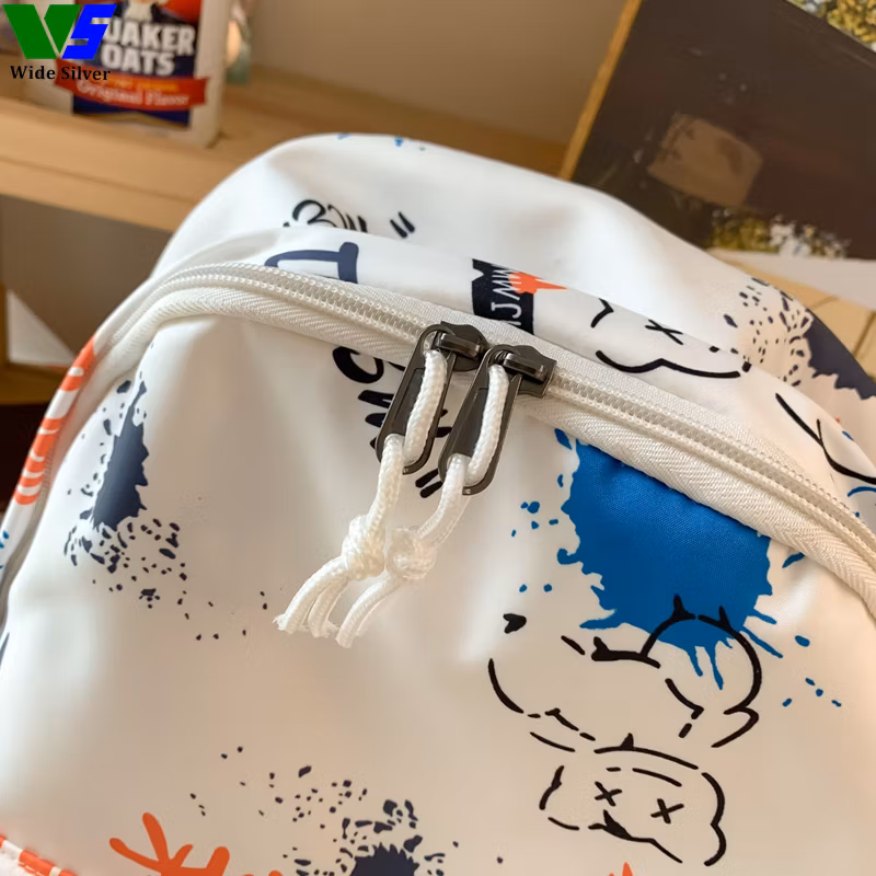 Wide Silver Cheap Canvas Schoolbags for Very Beautiful Girls Cute Kids 2024
