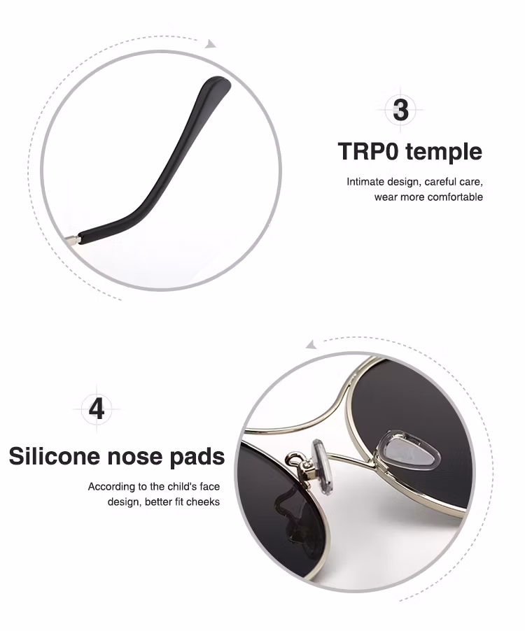 Fashion Kids Sunglasses Designer Style Metal Cool Sunglasses