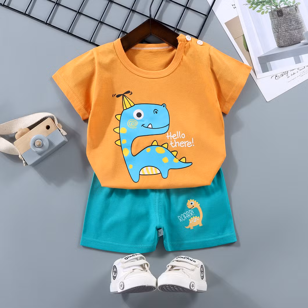 Children′s Short-Sleeved Suit Cotton Boys T-Shirt Children′s Clothing Baby Clothes Baby Wear Kids Wear