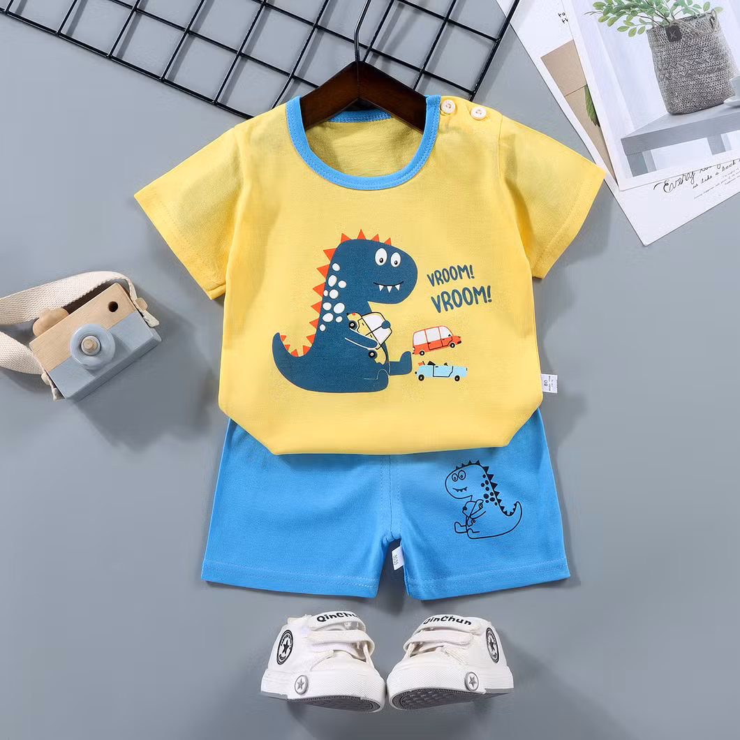 Children′s Short-Sleeved Suit Cotton Boys T-Shirt Children′s Clothing Baby Clothes Baby Wear Kids Wear