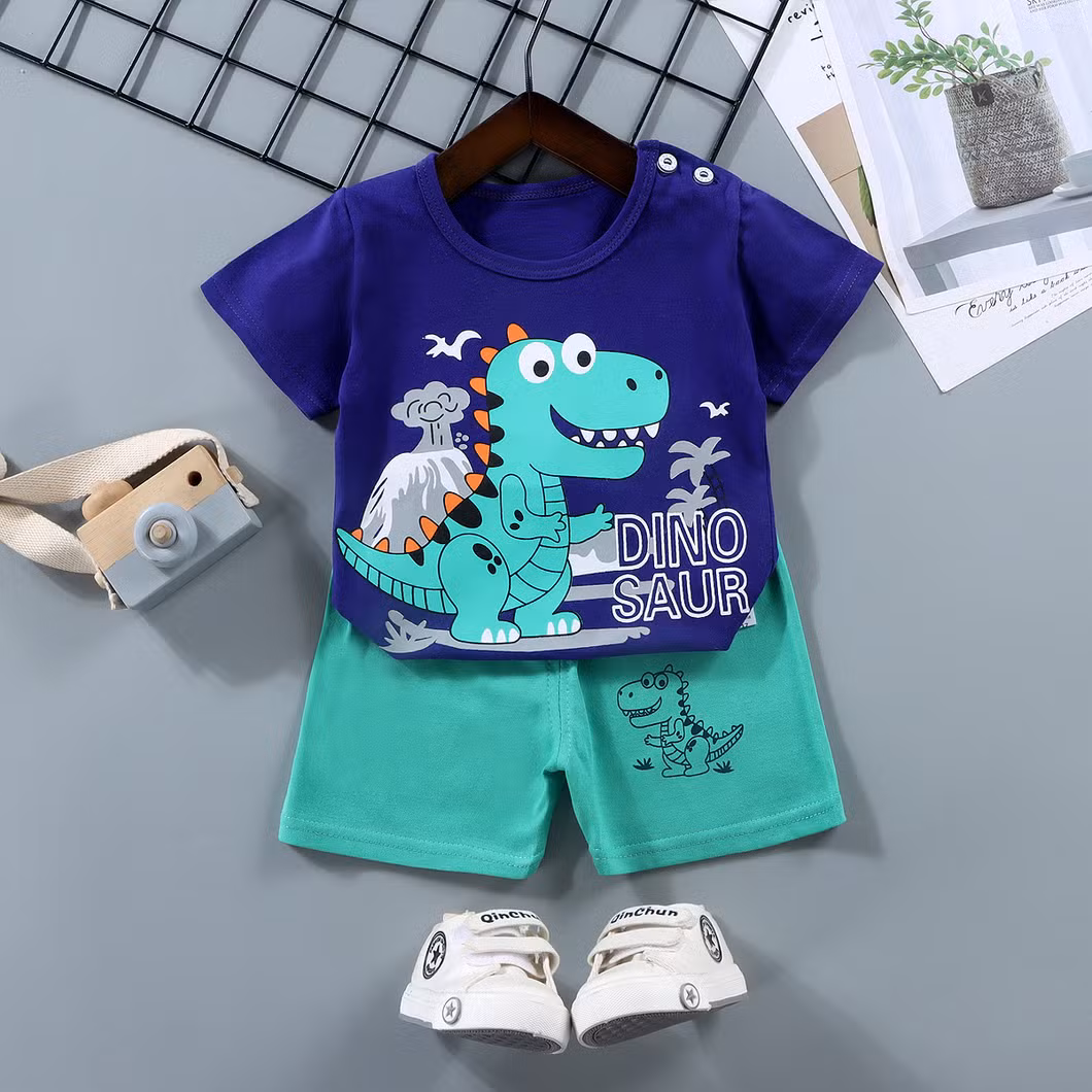 Children′s Short-Sleeved Suit Cotton Boys T-Shirt Children′s Clothing Baby Clothes Baby Wear Kids Wear