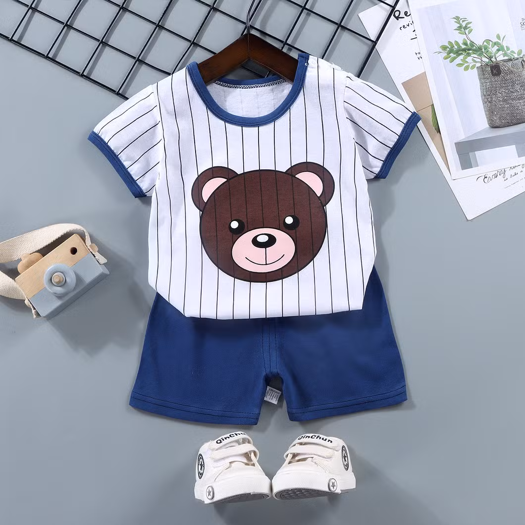 Children′s Short-Sleeved Suit Cotton Boys T-Shirt Children′s Clothing Baby Clothes Baby Wear Kids Wear