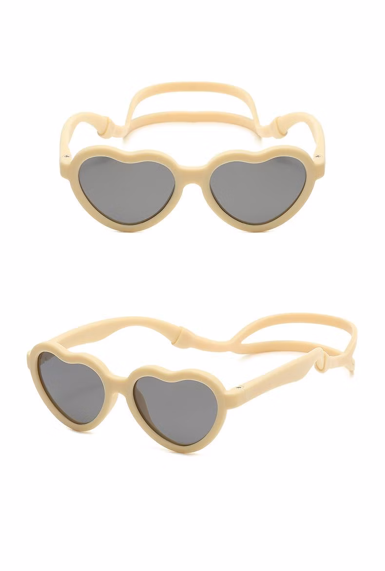 Heart Shape Baby Sunglasses with Polarized Lens for Boys & Girls Gafas De Sol