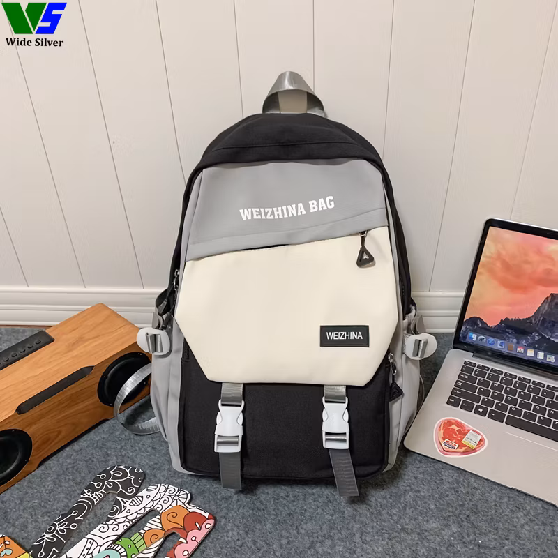 Wide Silver Morden Style Venta De Mochilas Escolares Por Mayoreo Schoolbag 2024