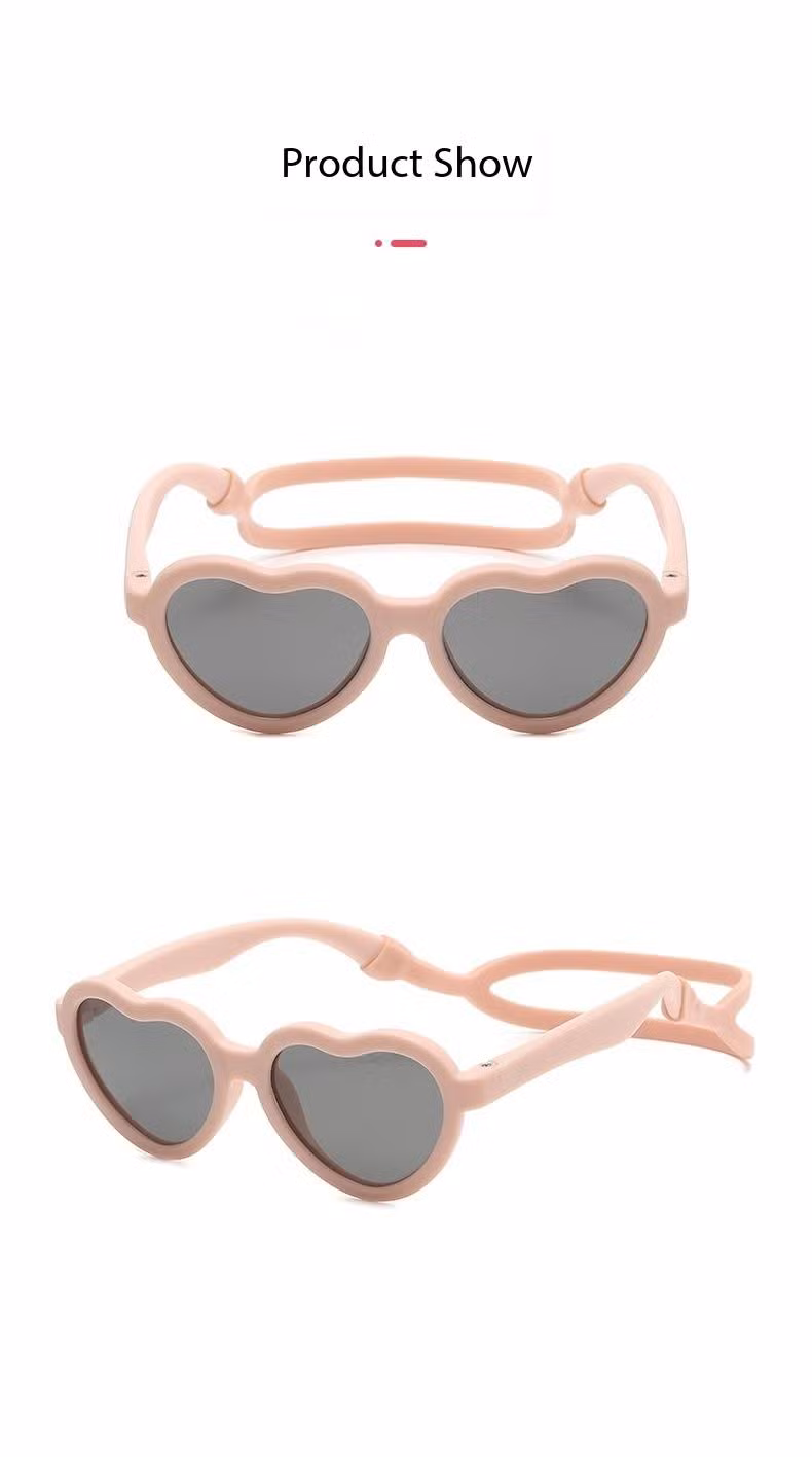 Heart Shape Baby Sunglasses with Polarized Lens for Boys & Girls Gafas De Sol