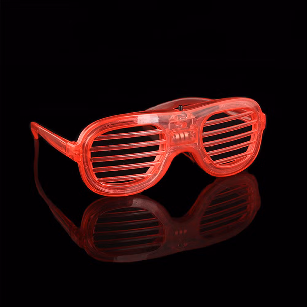 New Year Glow in Dark Party Supplies Shutter Shades LED Sunglasses 6 Color Light up Glasses for Kids Adult