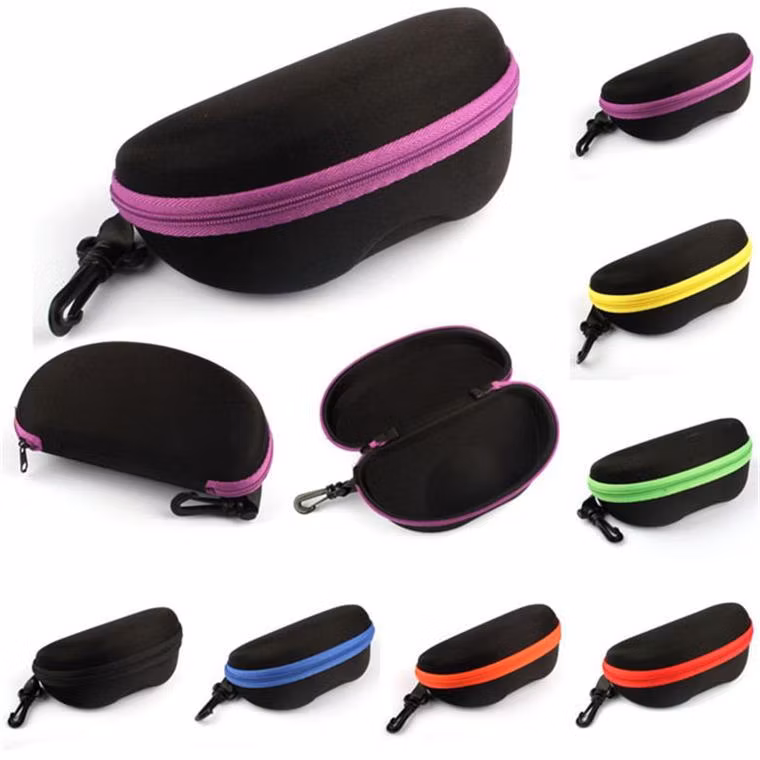 Inno-E014 Manufacturer Wholesale Crush-Resistant EVA Box with Color Zipper for Sunglasses and Optical Glasses, Custom Logo Eco-Friendly