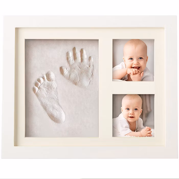 New Arrive Air Dry Clay Baby Child Photo Frame Print Customized Wood dB Keepsake in Colorful Giftbox MDF Soft and Non-Toxic