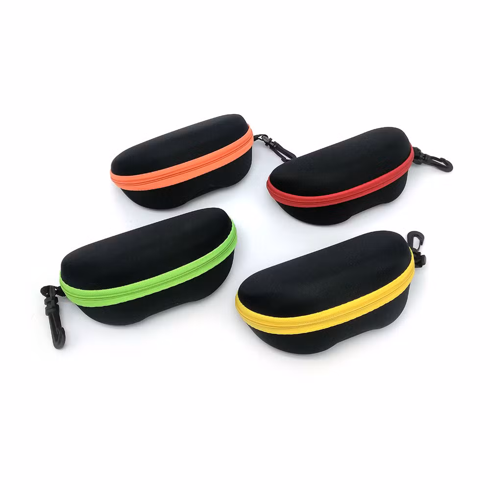 Inno-E014 Manufacturer Wholesale Crush-Resistant EVA Box with Color Zipper for Sunglasses and Optical Glasses, Custom Logo Eco-Friendly