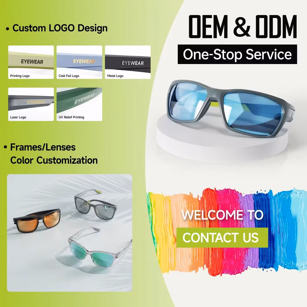 Sport Polarized Fishing Sunglasses Custom Logo UV400 Protection Sun Glasses for Hiking and Running