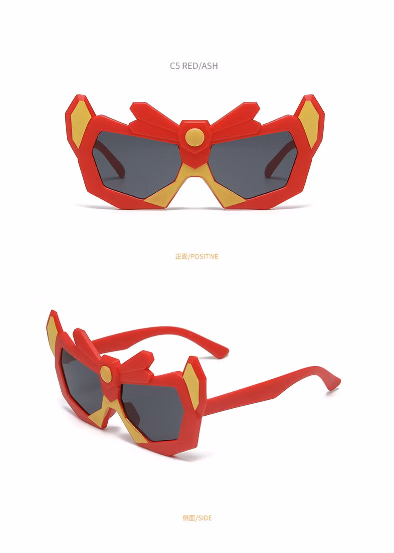 Anime Robot Iron Man Kids Sunglasses Kids Birthday Celebration Glasses Cute Wind Shade Eye Protection Sunglasses