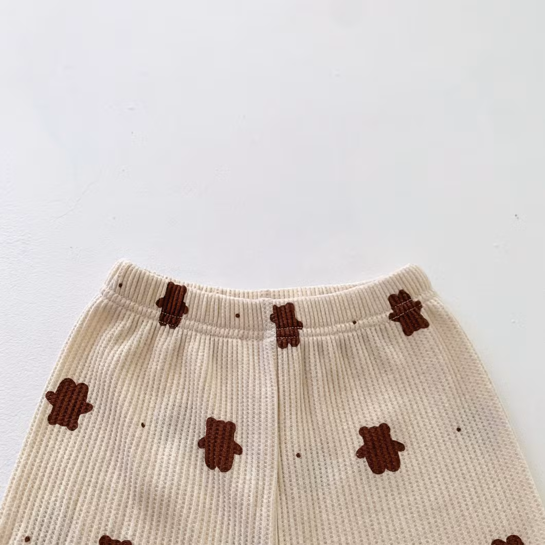 Children′s Sleeveless Suit The Lovely Printing Cotton Baby Two Pieces Baby Wear Baby Clothes Kids Wear