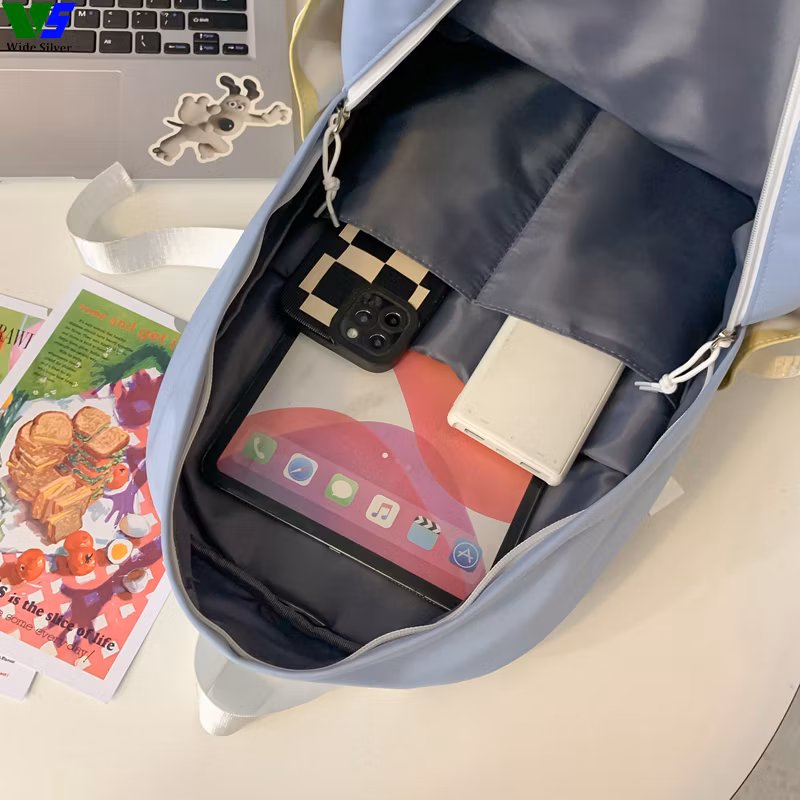Wide Silver Favourite Schoolbags for Fashion Teens Girls Free Shipping 2024