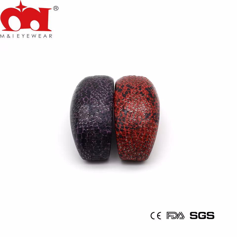 Wholesale Unbreakable Snakeskin Grain Two Color Fashion Sunglasses Case