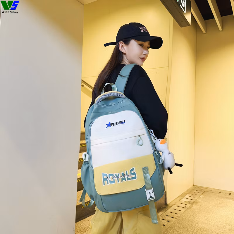 Wide Silver Brand New Beautiful Arrivals Customizable Schoolbag for Kids 2024