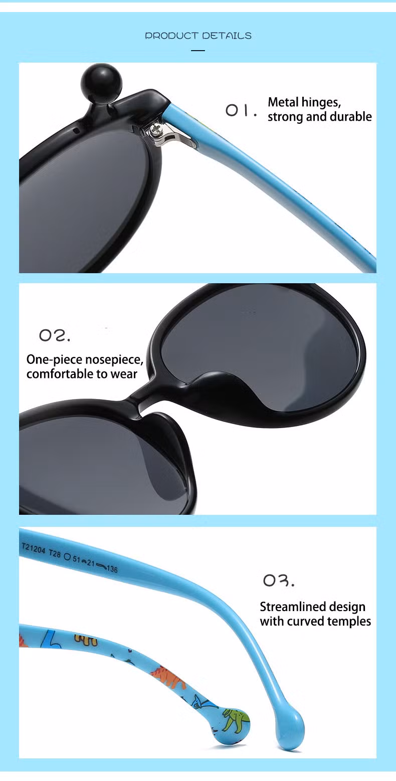 2023 Kids Cute Animals New Arrival Best Selling Hot Popular Kids Eyewear Unbreakable High Quality Children Custom Logo Tac UV400 Polarized Lenses Sunglasses