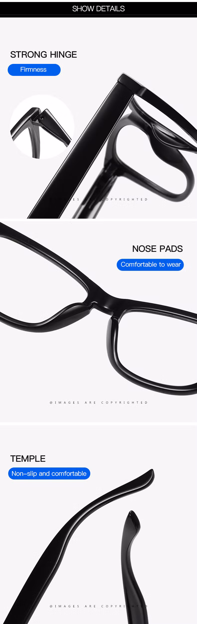2023 Factory Changeable UV400 CE Lenses Wenzhou Hot Popular Square Tr90 Unbreakable Frame Color Change Frame Sunglasses Anti Blue Light Blocking Optical Glasses
