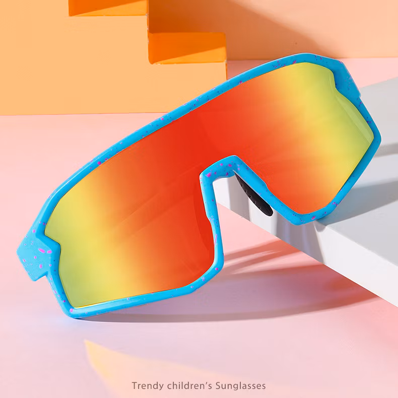 Factory Hot Sell Fashion Children Riding Sport Sun Glasses Black Frame Can Be Matched with Myopia Outdoor Sports Sunglasses