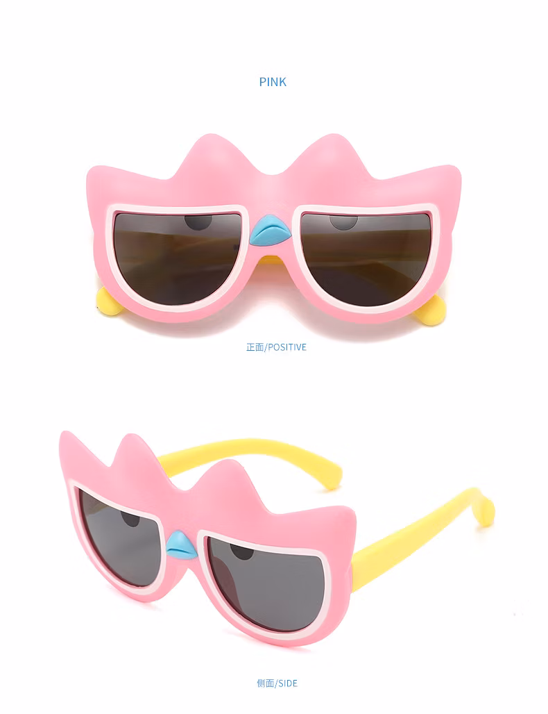 New Fashion Children′s Sunglasses UV Sunglasses Kids Cartoon Cute Sunshade Sunscreen Glasses