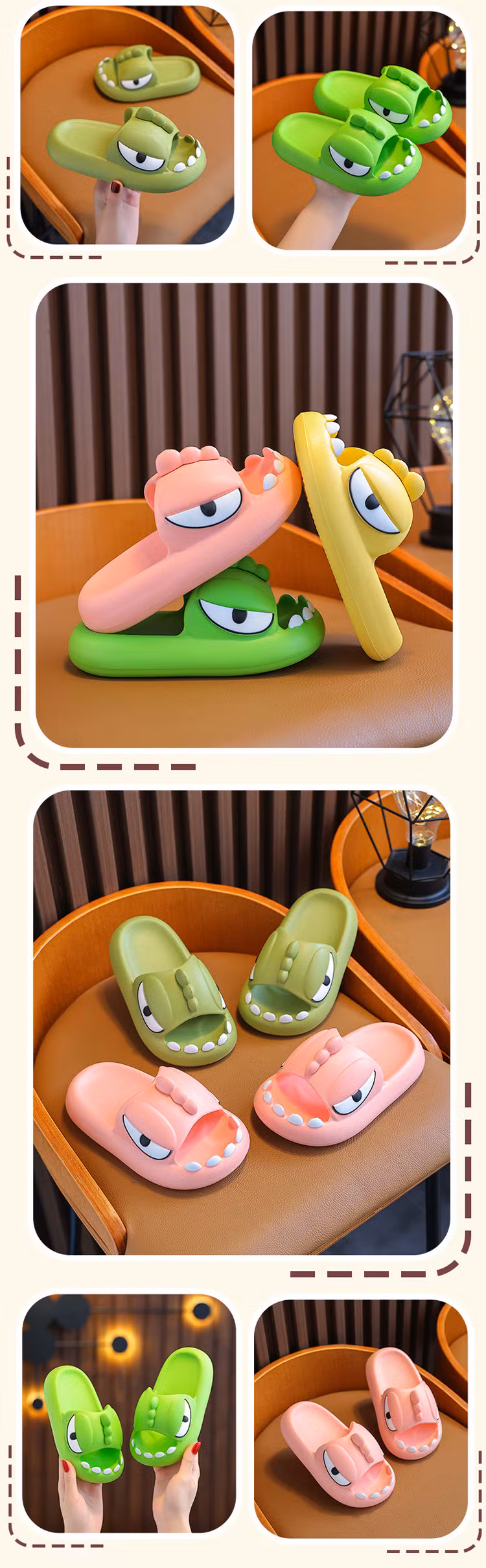 2024 Summer Custom Logo Kids Boys Girls Cartoon Non-Slip Soft Sole Slippers EVA Soft Slippers