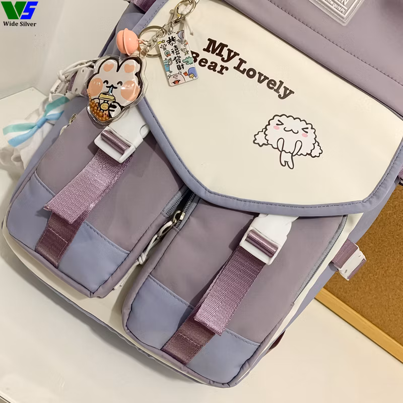 Wide Silver Best Price Coreanas Mochilas Escolares De Buena Calidad Schoolbag 2024