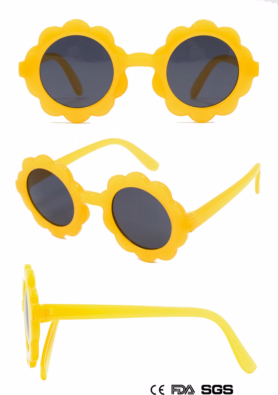 Children Fashionable Flower-Shaped Girl Sunglasses (LT610009)