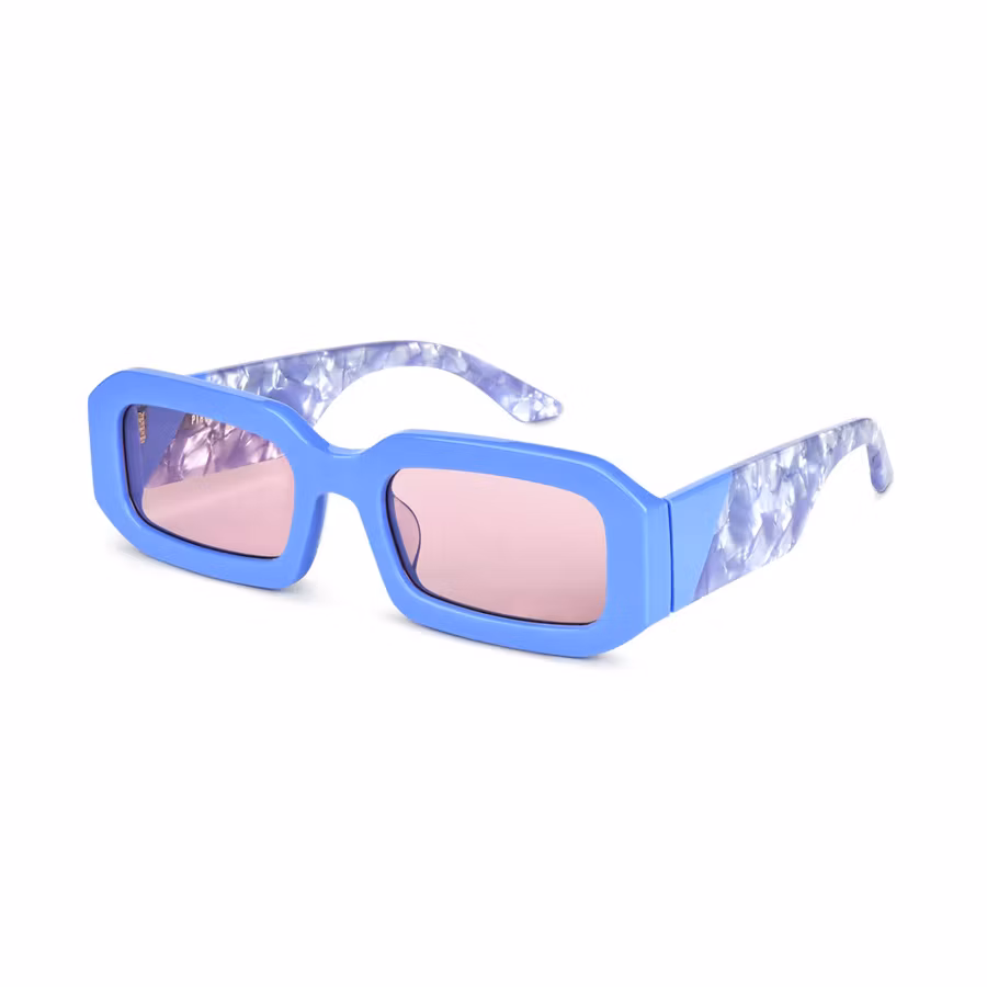 Yeetian Funky Ladies Girls Lavender Design Frames Italian Mazzucchelli Acetate Sunglasses