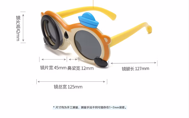 UV-Proof Cartoon Clamshell for Baby Dog Soft Silicone Sunglasses for Girls Toy Glasses Polarized Sunglasses for Children