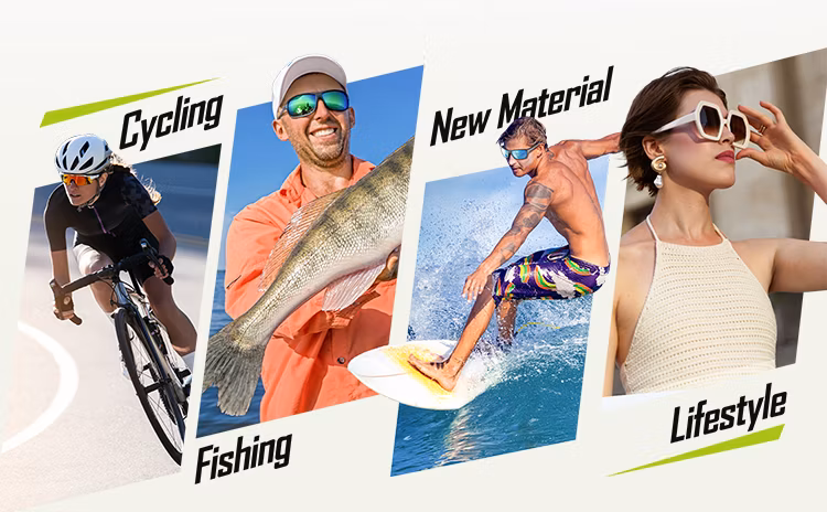 Sport Polarized Fishing Sunglasses Custom Logo UV400 Protection Sun Glasses for Hiking and Running