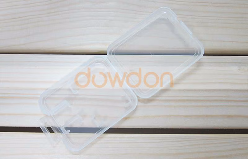 High Quality Transparent 2 in 1 Plastic Memory Card Case for SD Card Micro SD Card TF Card