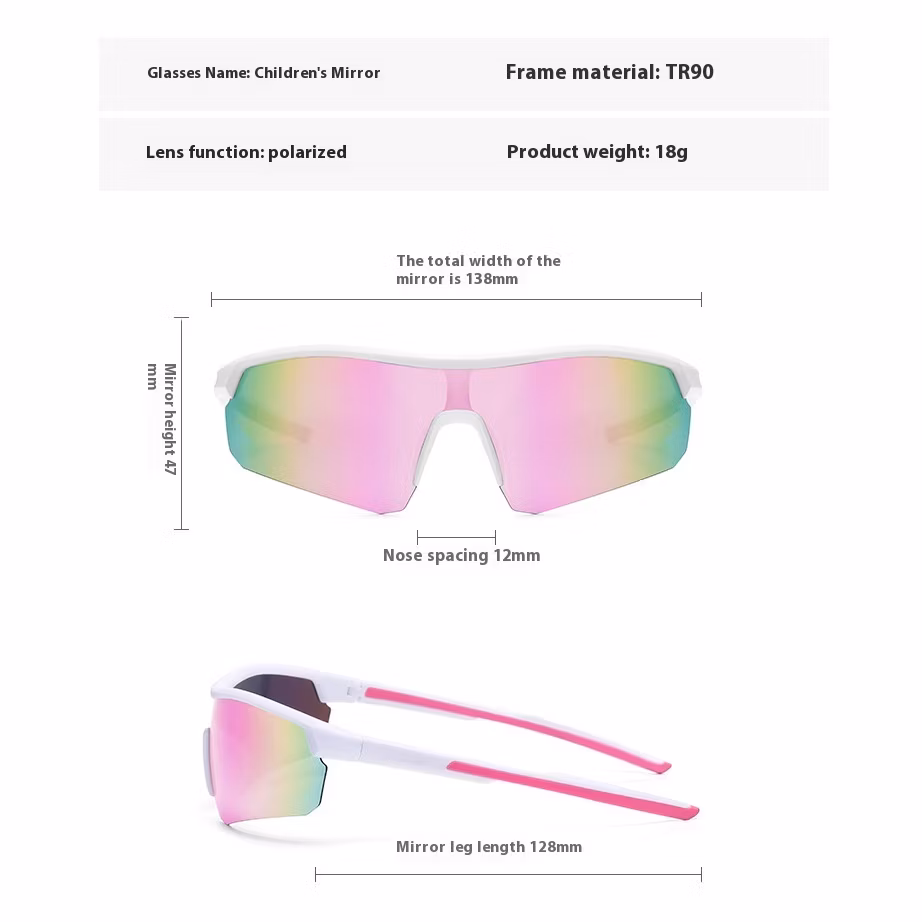 Wholesale New Kids Outdoor Riding Sun Glasses Tr90 Frames Tac Lenses Fashion Design Custom Anti-Ultraviolet Sports Sunglasses